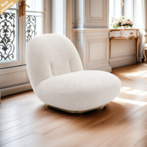 Casual Style Sherpa Wool Sofa Chair High End Home Living Room Single Lounge Chair