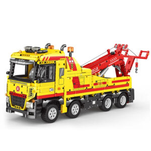 Educational Toy Power Engineering Wrecker Remote Control Building Block Plastic Game