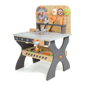 Wooden Educational Toys Clock Cognitive Tool Bench Simulation Screw Hammer Tool Box Disassembly Assembly Grocery